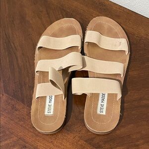 Steve Madden Tan Slide Sandals